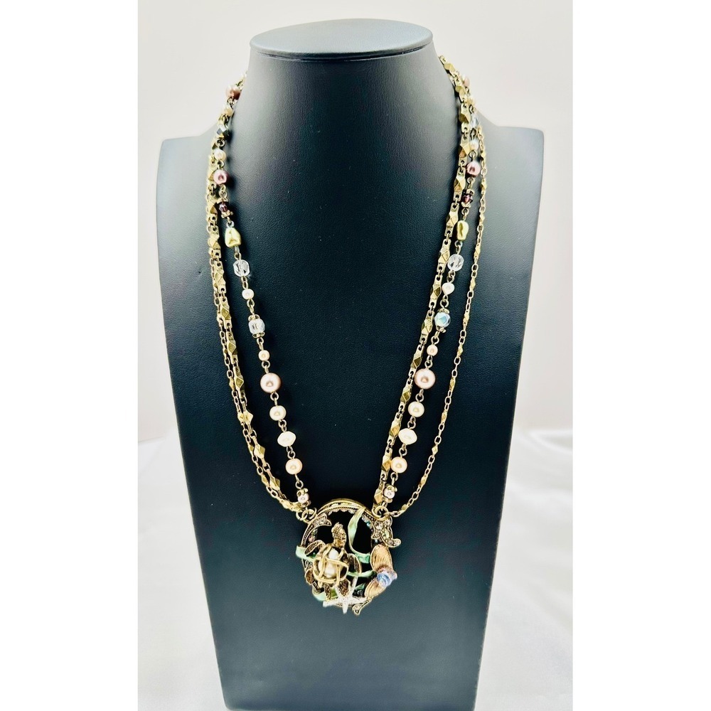 Sweet Romance USA Sea Turtle Starfish Aurora Borealis Multi Strand Necklace